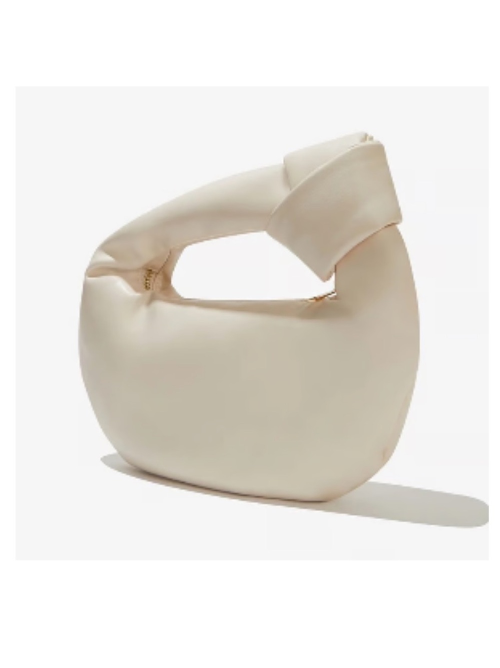 Melie Bianco Cream Knotted Mini Shoulder Bag